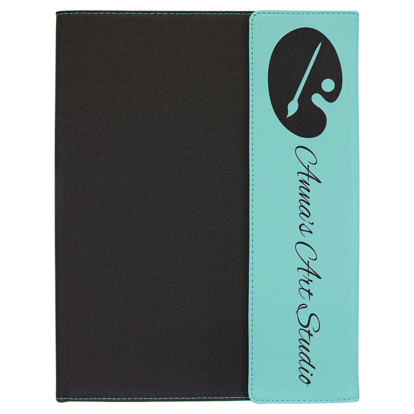 9.5" x 12" Teal Canvas Leatherette Portfolio – item GFT1218