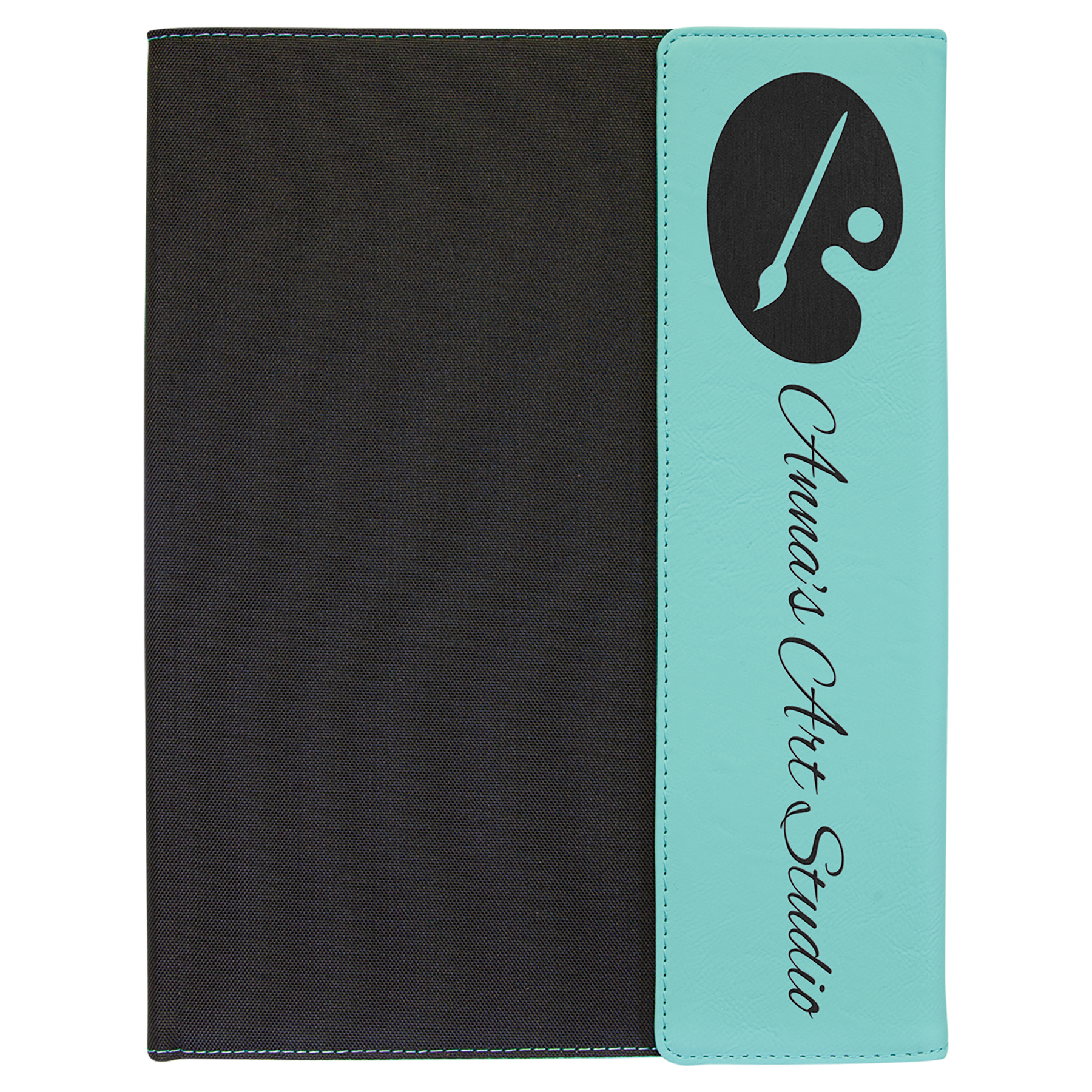 9.5" x 12" Teal Canvas Leatherette Portfolio – item GFT1218