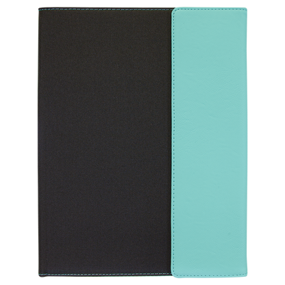 9.5" x 12" Teal Canvas Leatherette Portfolio – item GFT1218 image 3