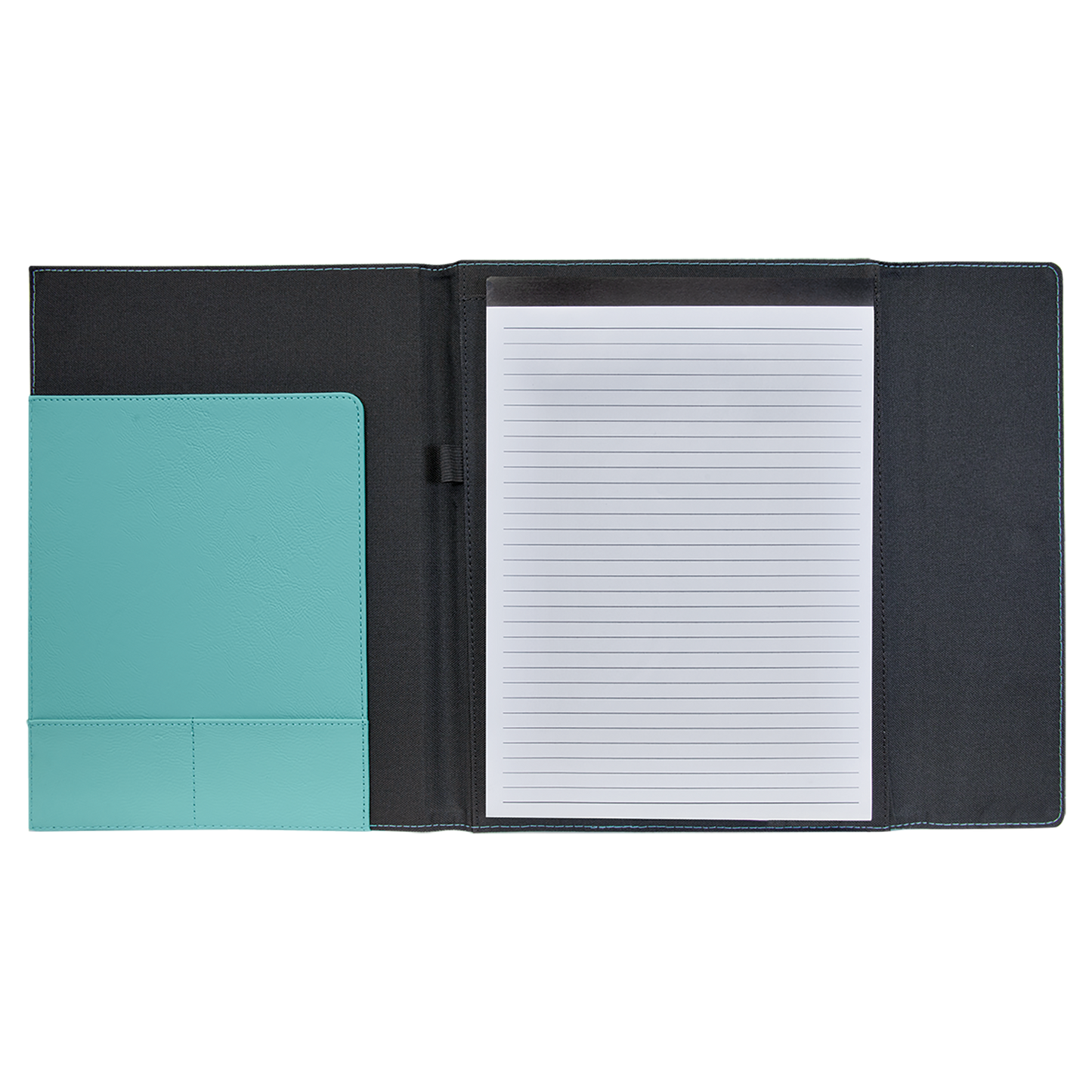 9.5" x 12" Teal Canvas Leatherette Portfolio – item GFT1218 image 4