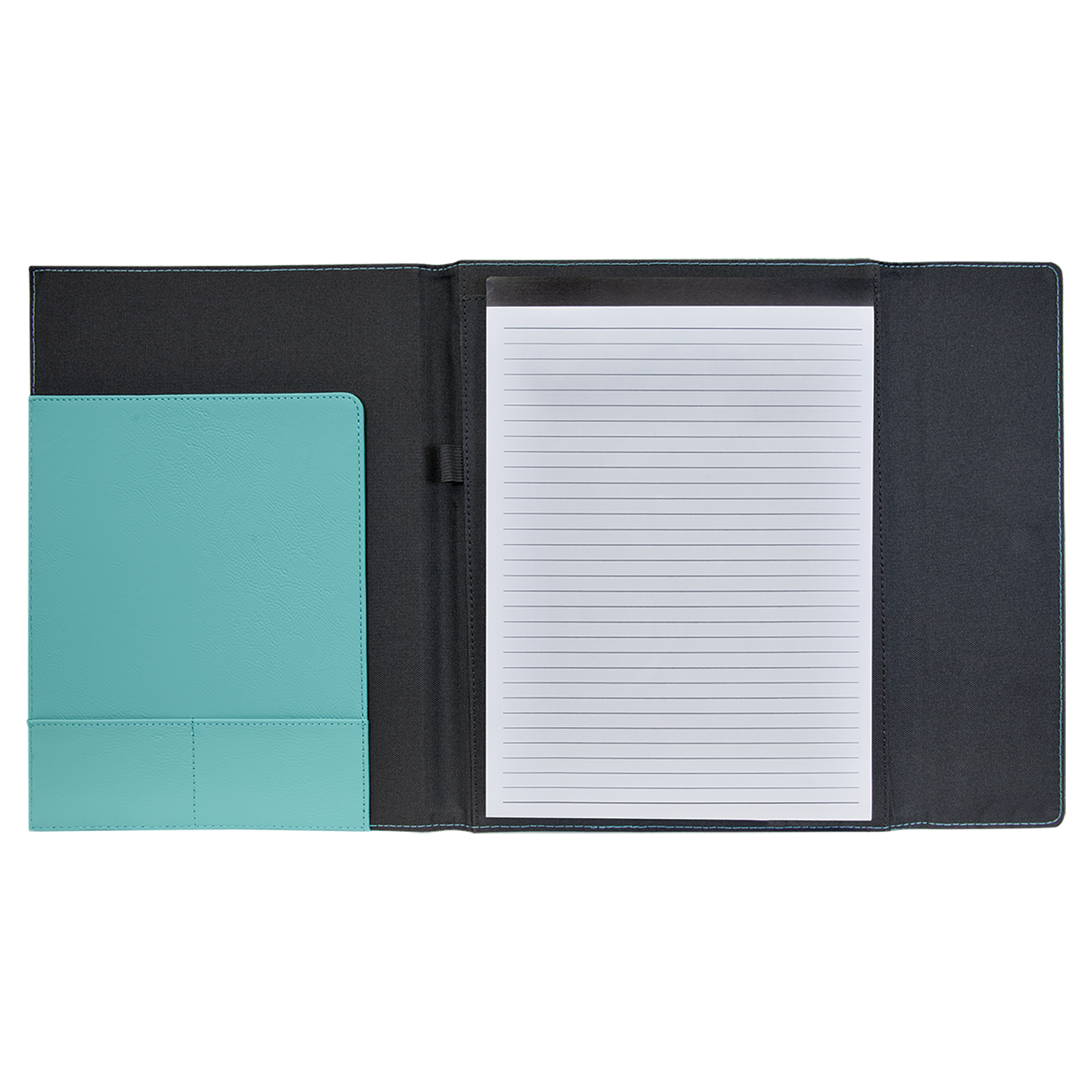 9.5" x 12" Teal Canvas Leatherette Portfolio – item GFT1218 image 4