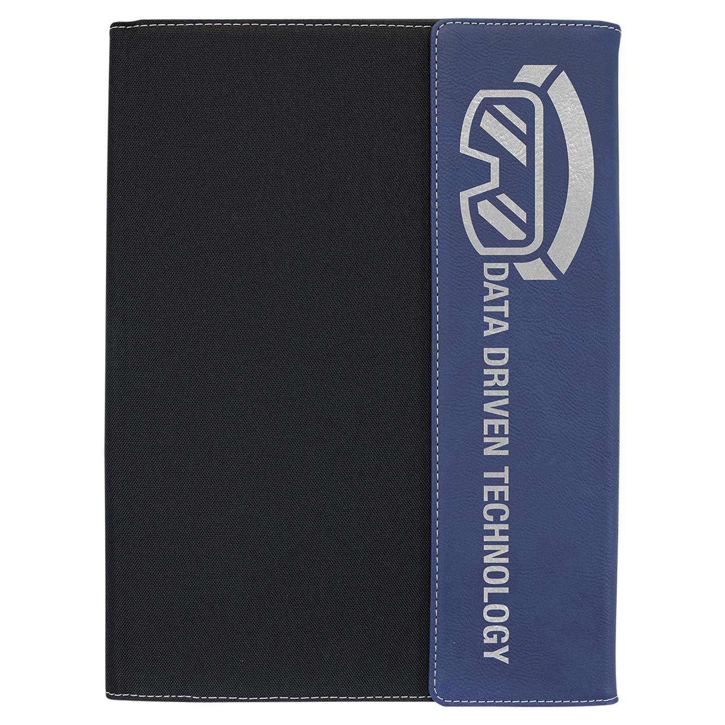 Blue with Black Laserable Leatherette Canvas Portfolio with – item GFT1219