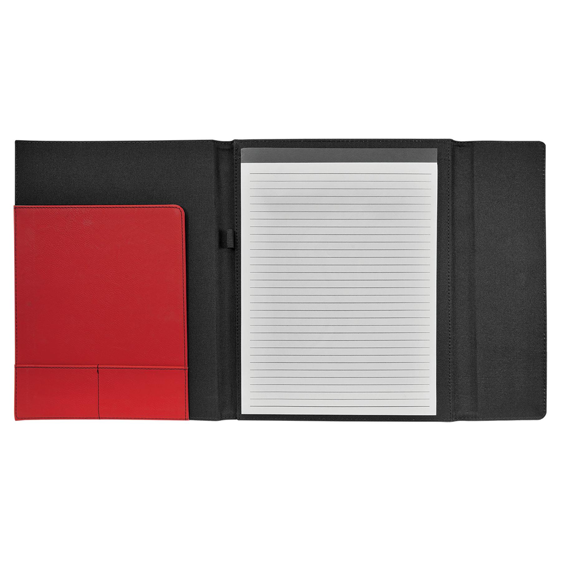 9.5" x 12" Red/Black Canvas Leatherette Portfolio – item GFT1220 image 4