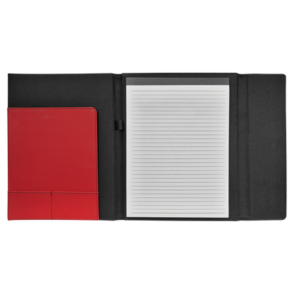 9.5" x 12" Red/Black Canvas Leatherette Portfolio – item GFT1220 image 4