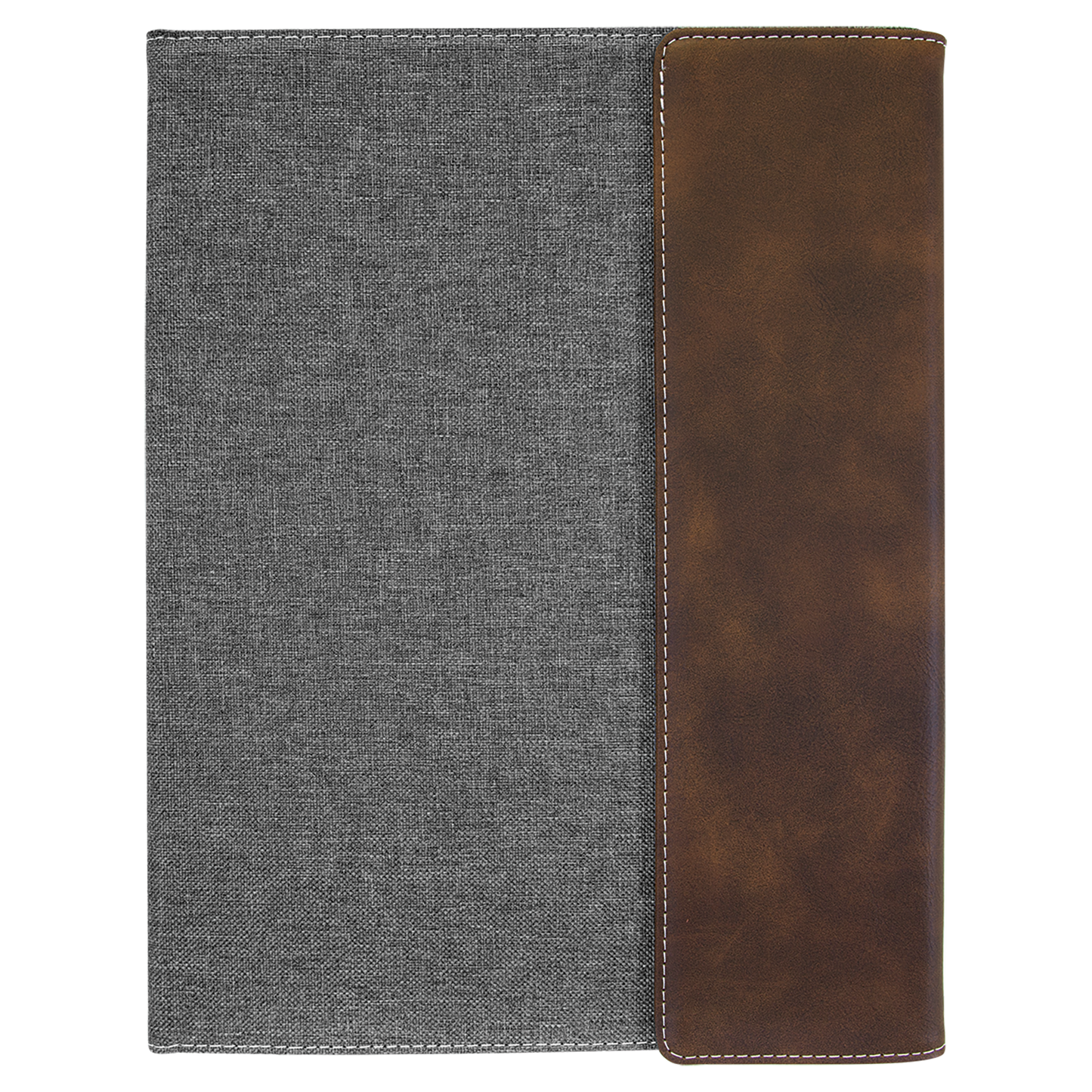 9.5" x 12" Rustic/Silver Canvas Leatherette Portfolio – item GFT1221 image 3