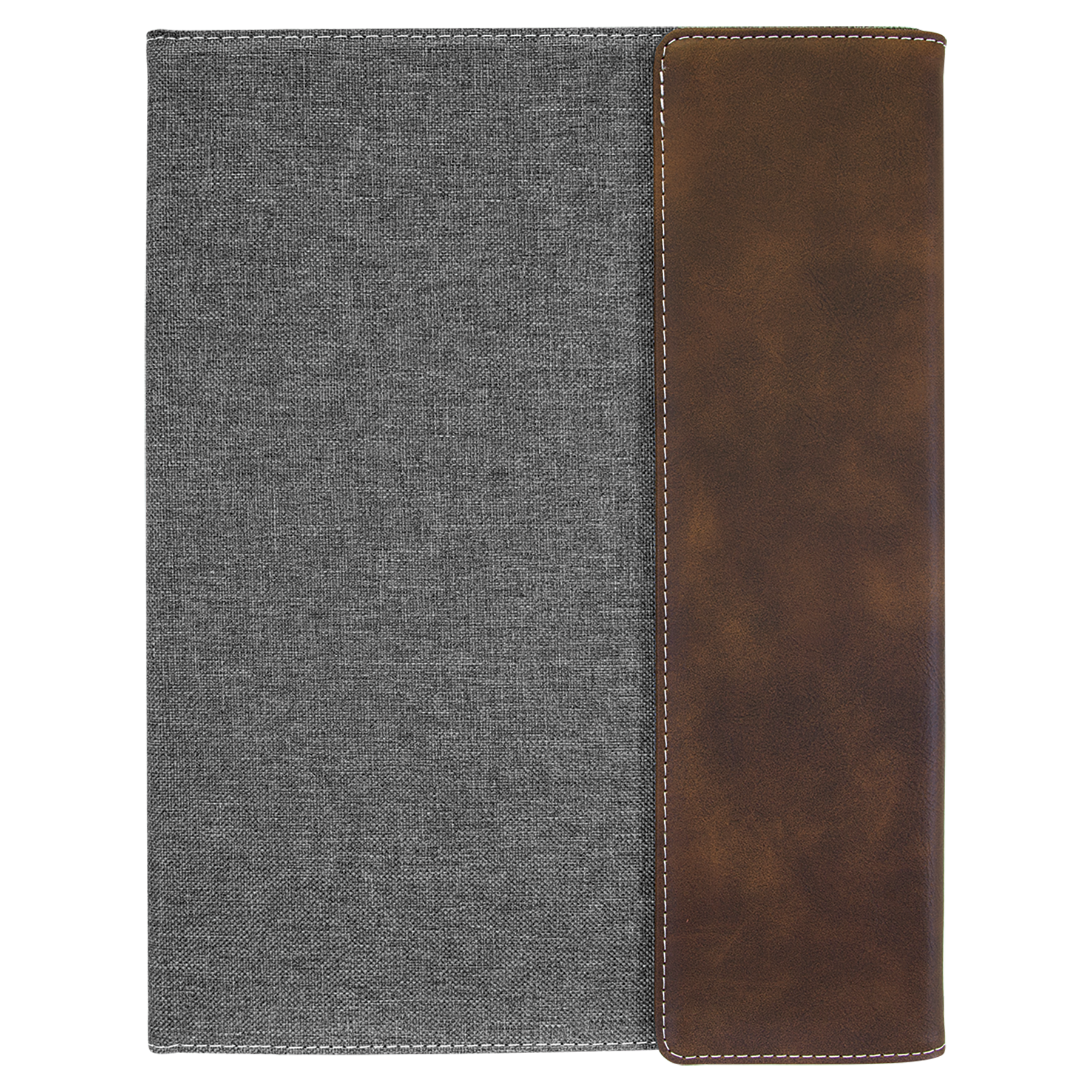 9.5" x 12" Rustic/Silver Canvas Leatherette Portfolio – item GFT1221 image 3