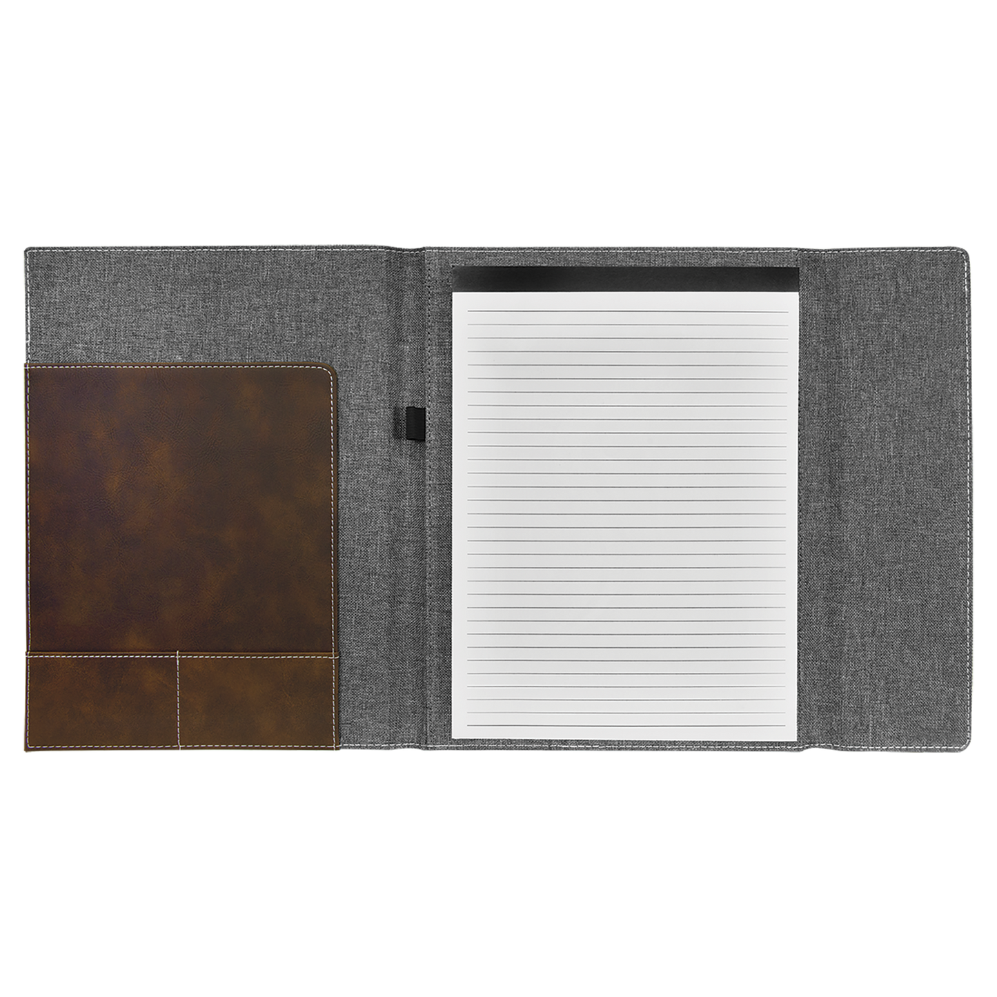 9.5" x 12" Rustic/Silver Canvas Leatherette Portfolio – item GFT1221 image 4