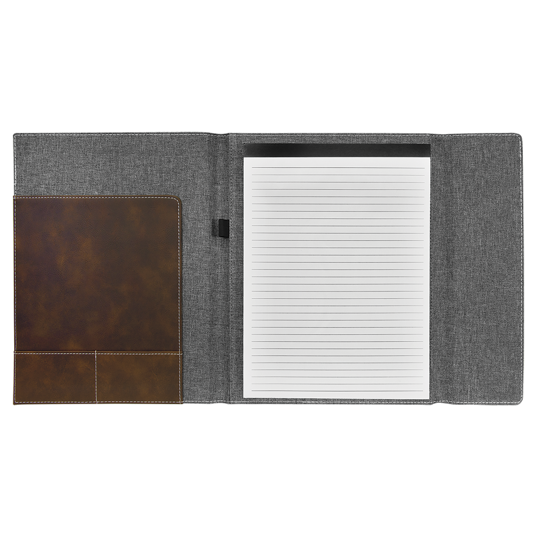 9.5" x 12" Rustic/Silver Canvas Leatherette Portfolio – item GFT1221 image 4