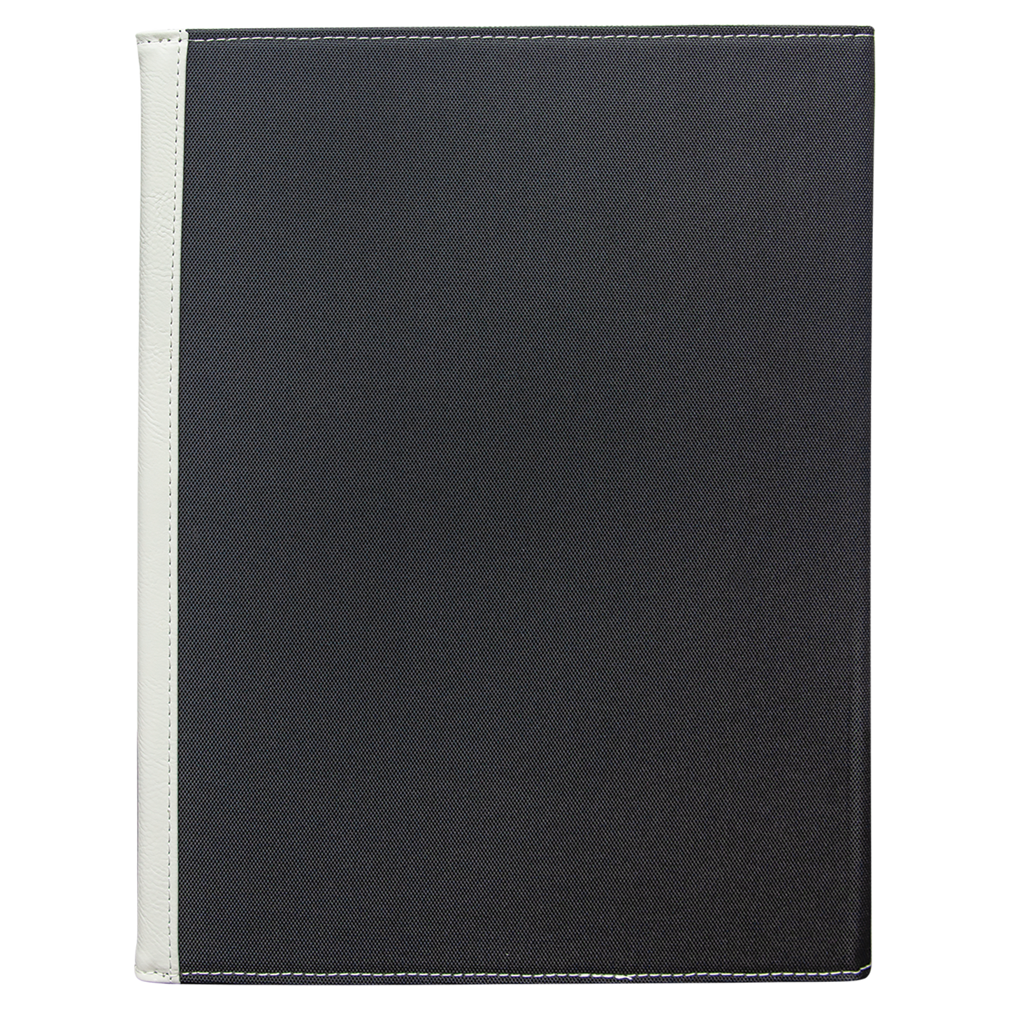 9.5" x 12" White/Black Canvas Leatherette Portfolio – item GFT1222 image 4