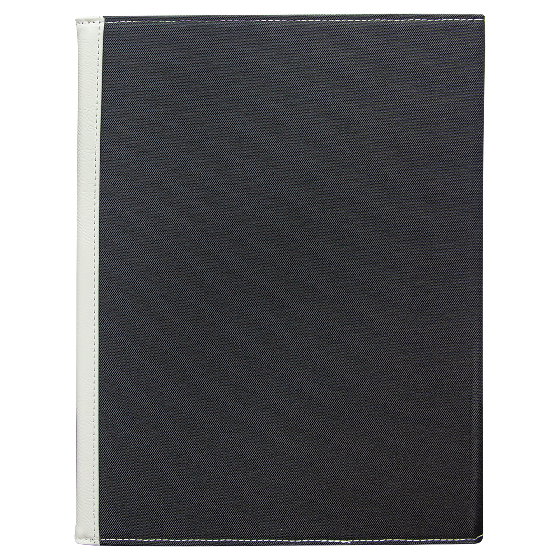 9.5" x 12" White/Black Canvas Leatherette Portfolio – item GFT1222 image 4
