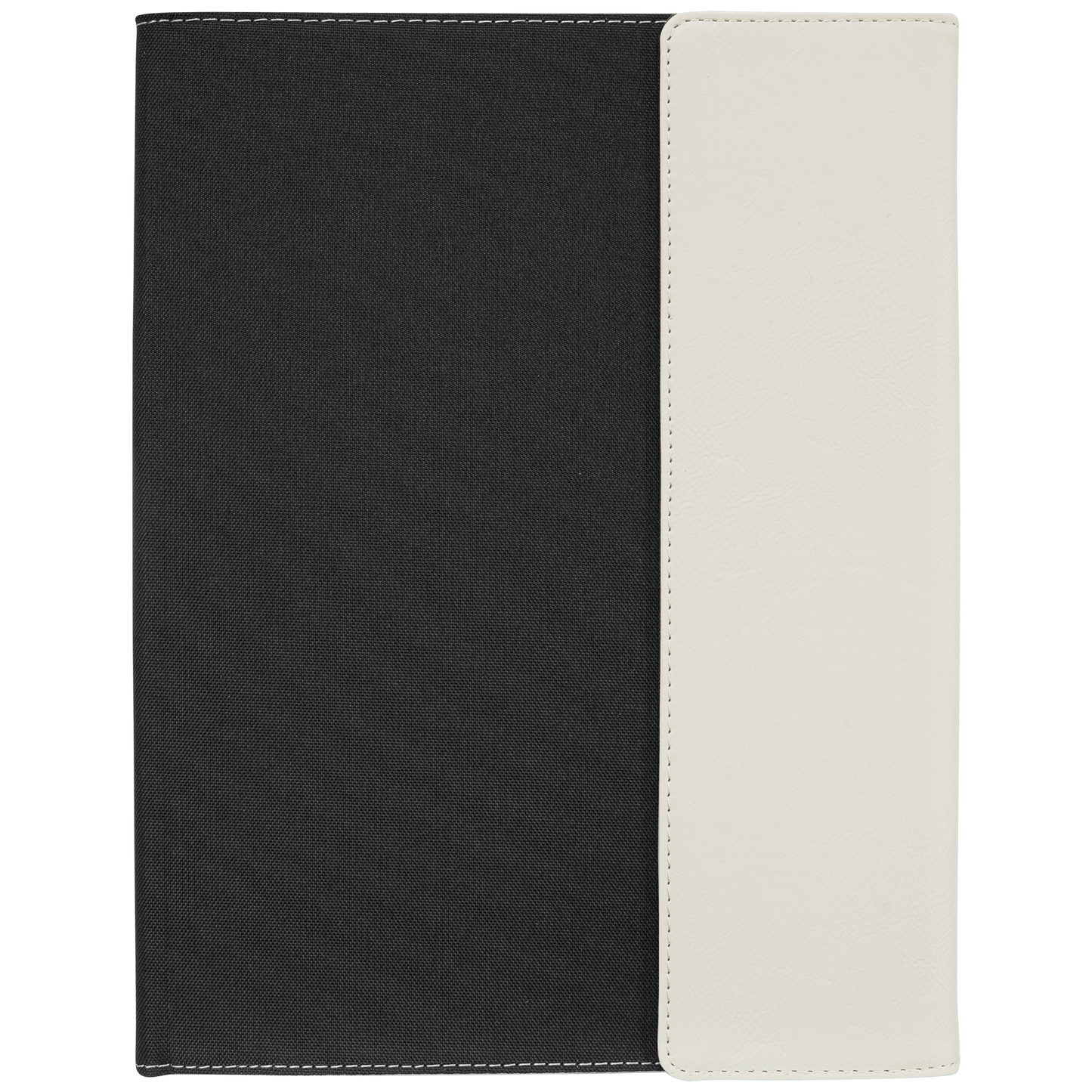 9.5" x 12" White/Black Canvas Leatherette Portfolio – item GFT1222 image 5