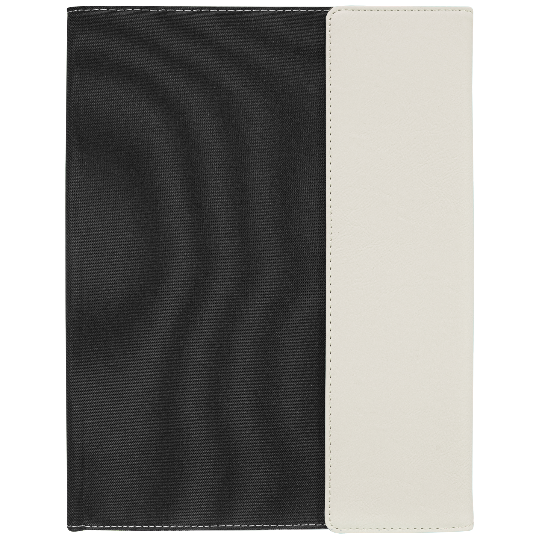 9.5" x 12" White/Black Canvas Leatherette Portfolio – item GFT1222 image 5