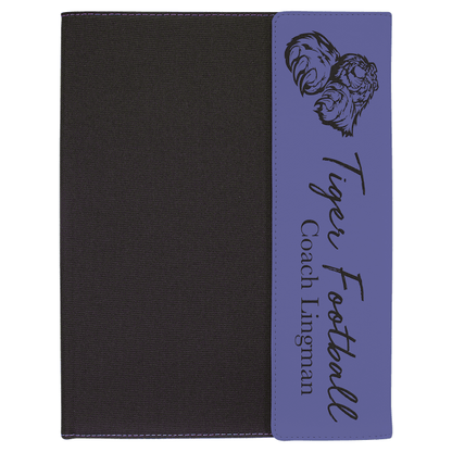 9.5" x 12" Purple/Black Canvas Leatherette Portfolio – item GFT1223 image 6