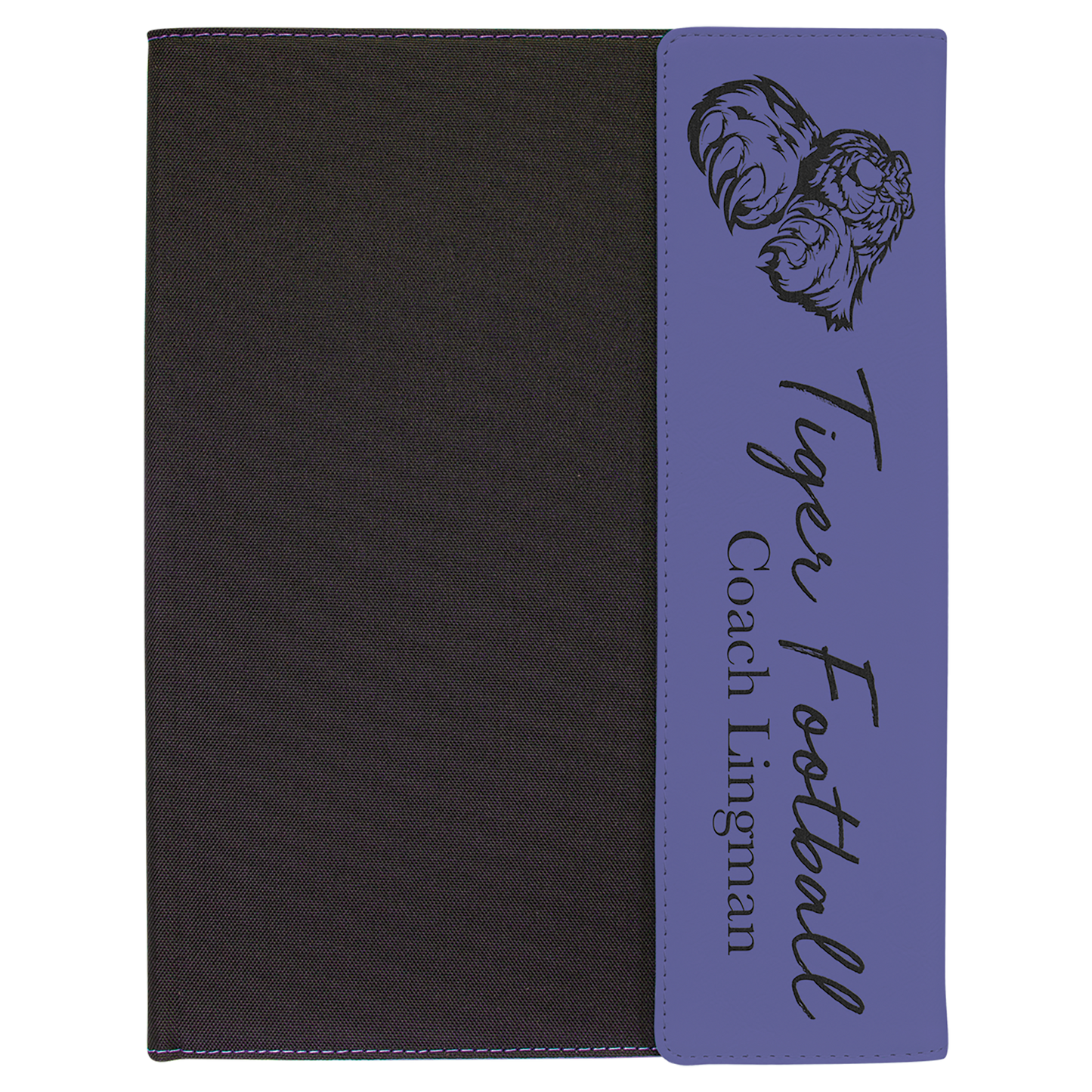 9.5" x 12" Purple/Black Canvas Leatherette Portfolio – item GFT1223