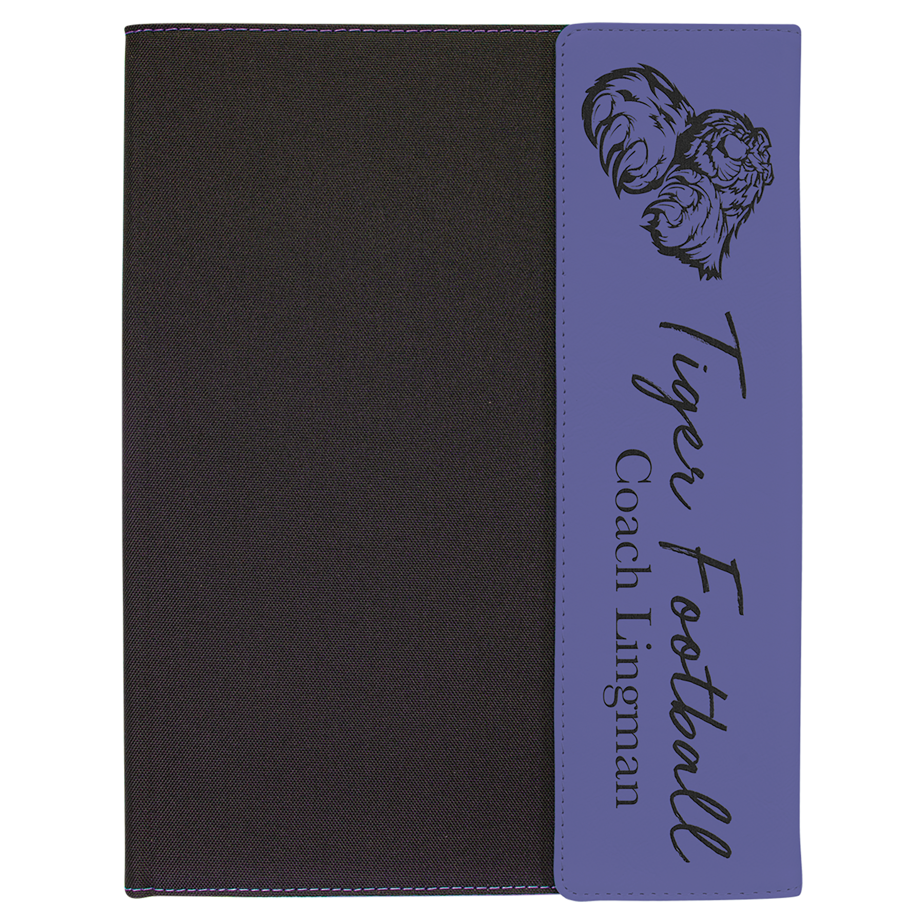 9.5" x 12" Purple/Black Canvas Leatherette Portfolio – item GFT1223