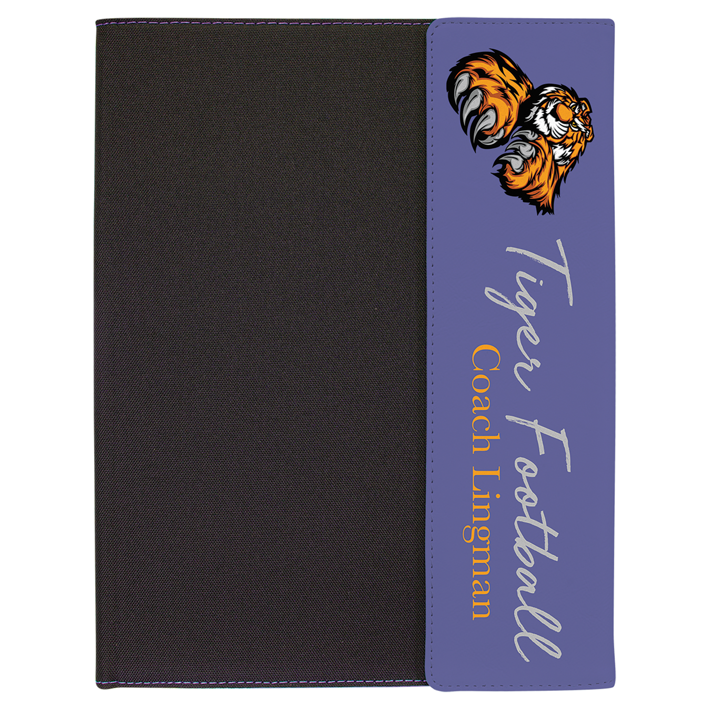 9.5" x 12" Purple/Black Canvas Leatherette Portfolio – item GFT1223 image 2