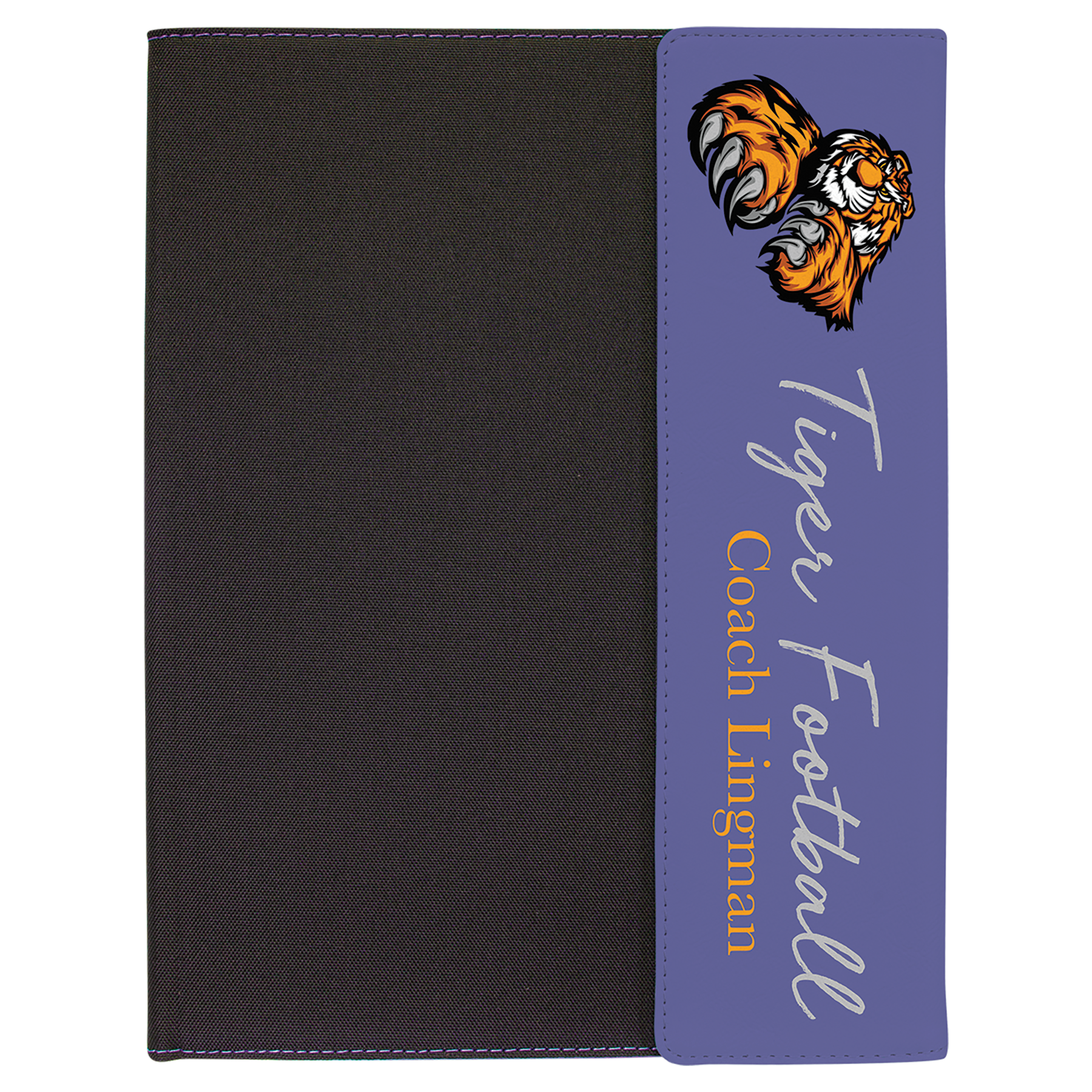 9.5" x 12" Purple/Black Canvas Leatherette Portfolio – item GFT1223 image 2