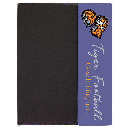 9.5" x 12" Purple/Black Canvas Leatherette Portfolio – item GFT1223 image 2