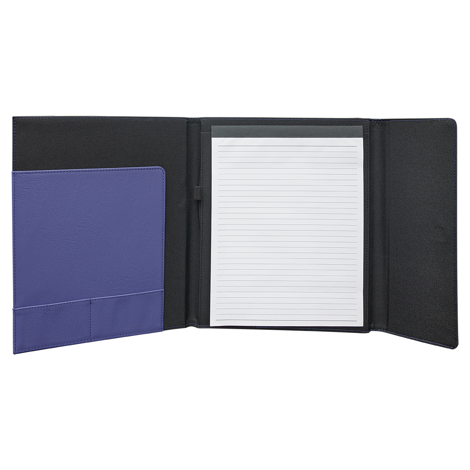 9.5" x 12" Purple/Black Canvas Leatherette Portfolio – item GFT1223 image 3