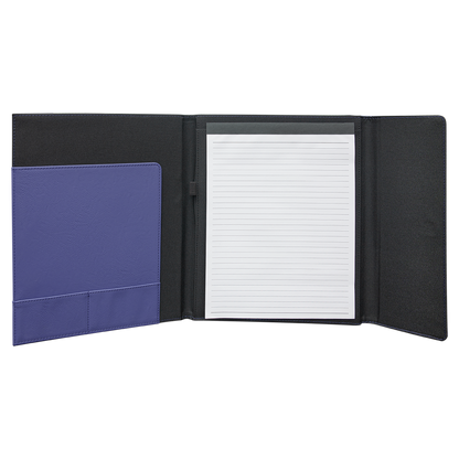 9.5" x 12" Purple/Black Canvas Leatherette Portfolio – item GFT1223 image 3