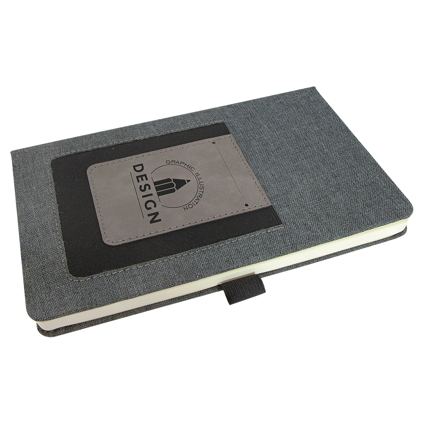 5.25" x 8.25" Gray Leatherette Journal Cell/Card Slot – item GFT1225 image 6