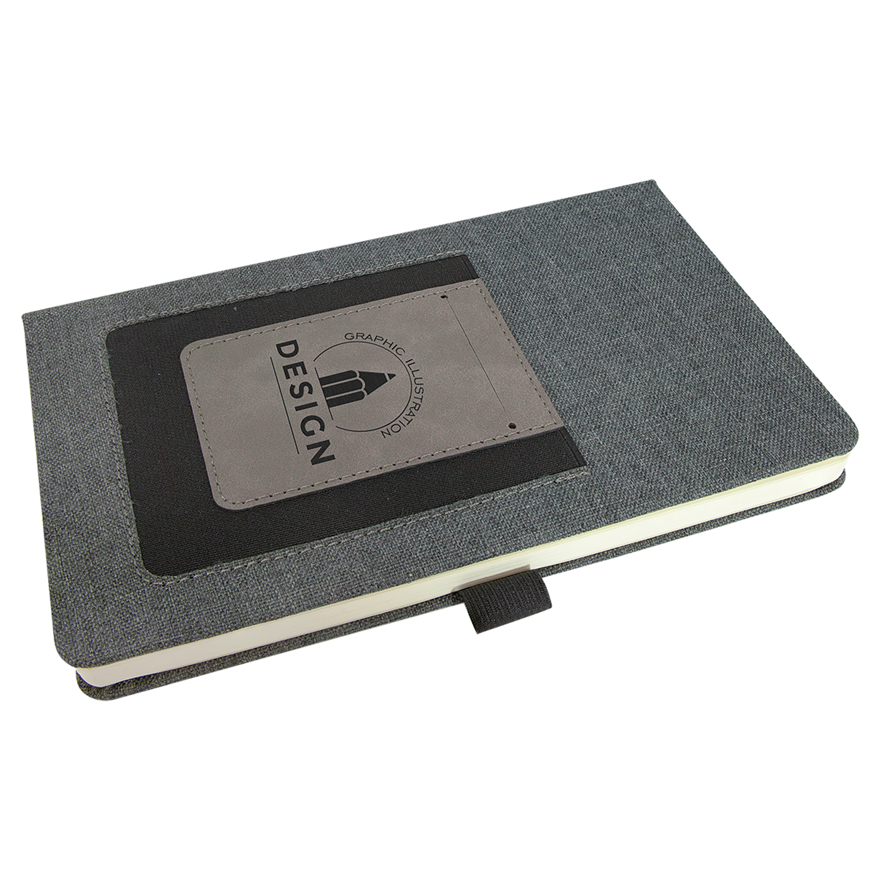 5.25" x 8.25" Gray Leatherette Journal Cell/Card Slot – item GFT1225 image 6