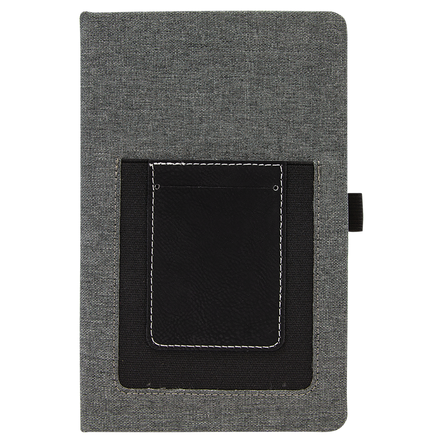 5.25" x 8.25" Gray Leatherette Journal Cell/Card Slot – item GFT1226 image 4