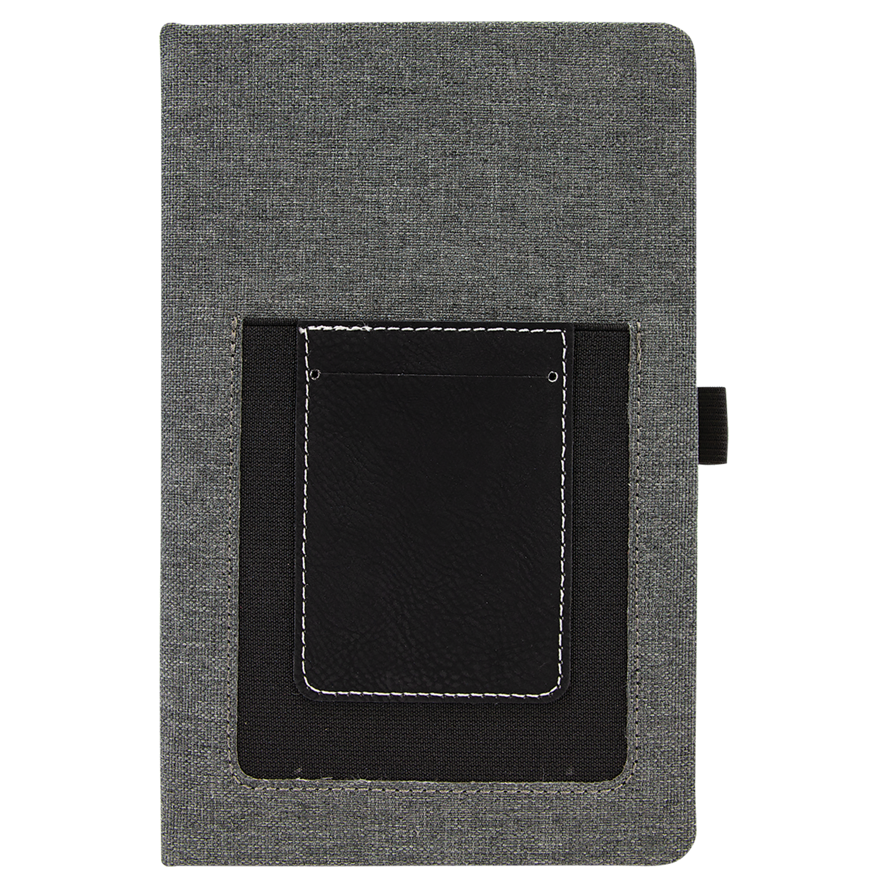 5.25" x 8.25" Gray Leatherette Journal Cell/Card Slot – item GFT1226 image 4