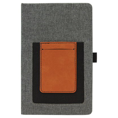 5.25" x 8.25" Rawhide Leatherette Journal Cell/Card Slot – item GFT1227 image 6