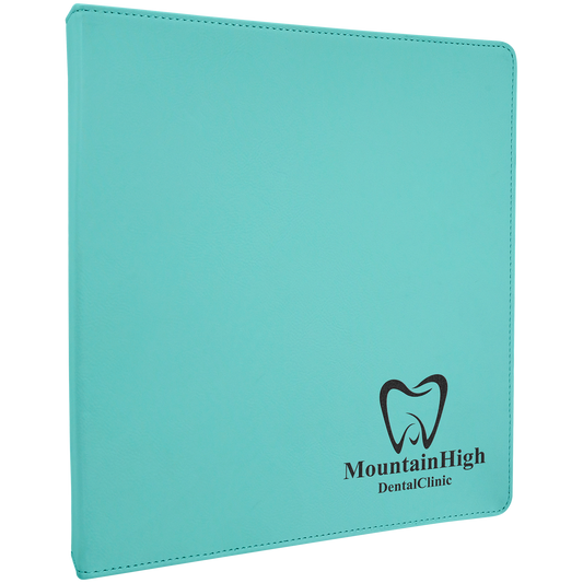 10.5" x 11.5" Teal Leatherette Binder – item GFT1255