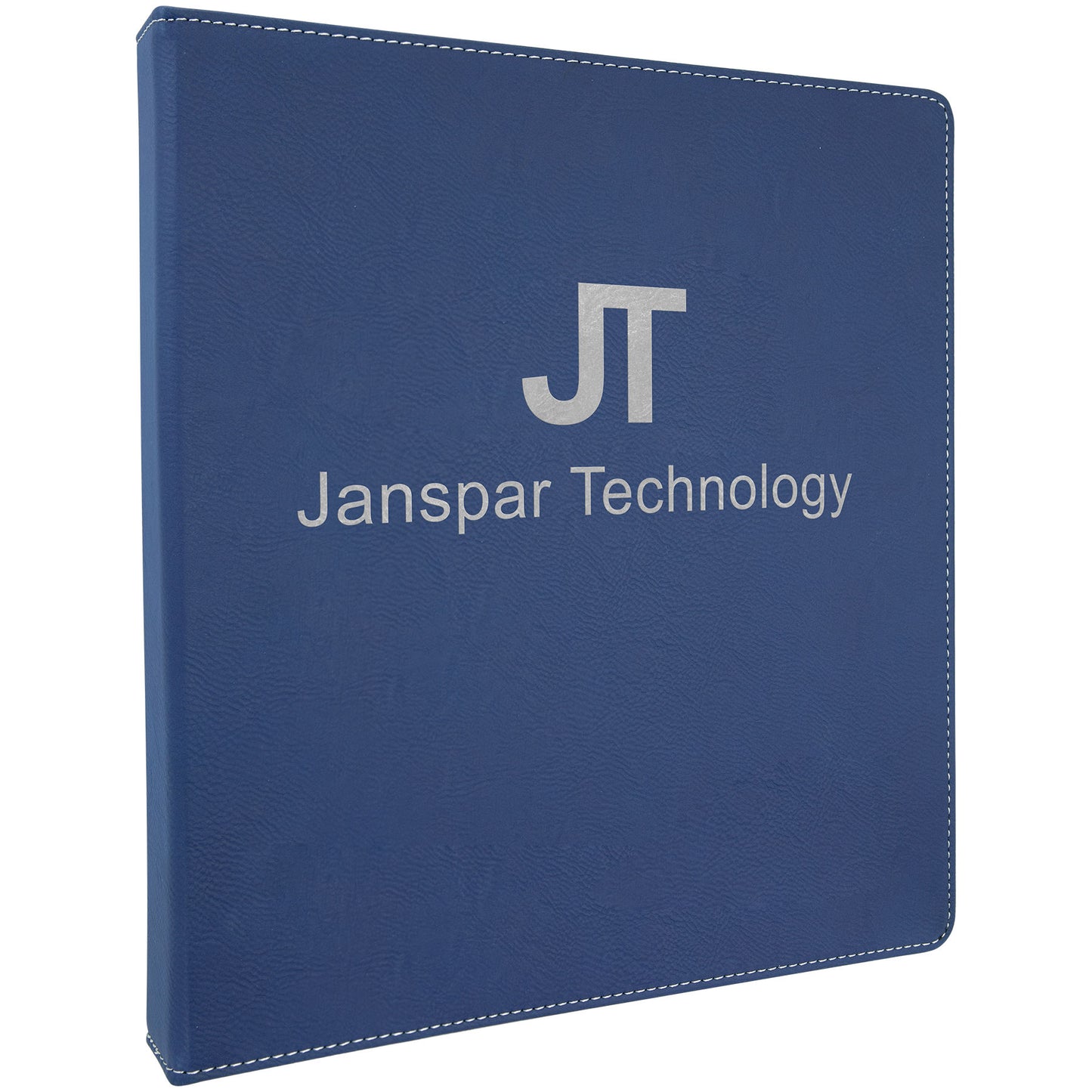 Blue/Silver Laserable Leatherette Binder with 1" Slant D – item GFT1256