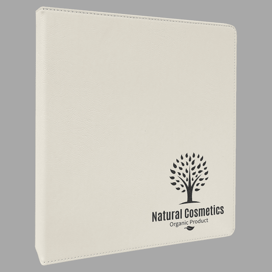 White Leatherette 1 Inch Slant D Binder – item GFT1257