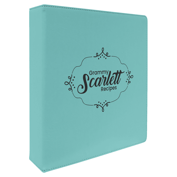 11" x 11.5" Teal Leatherette Binder – item GFT1345 image 6
