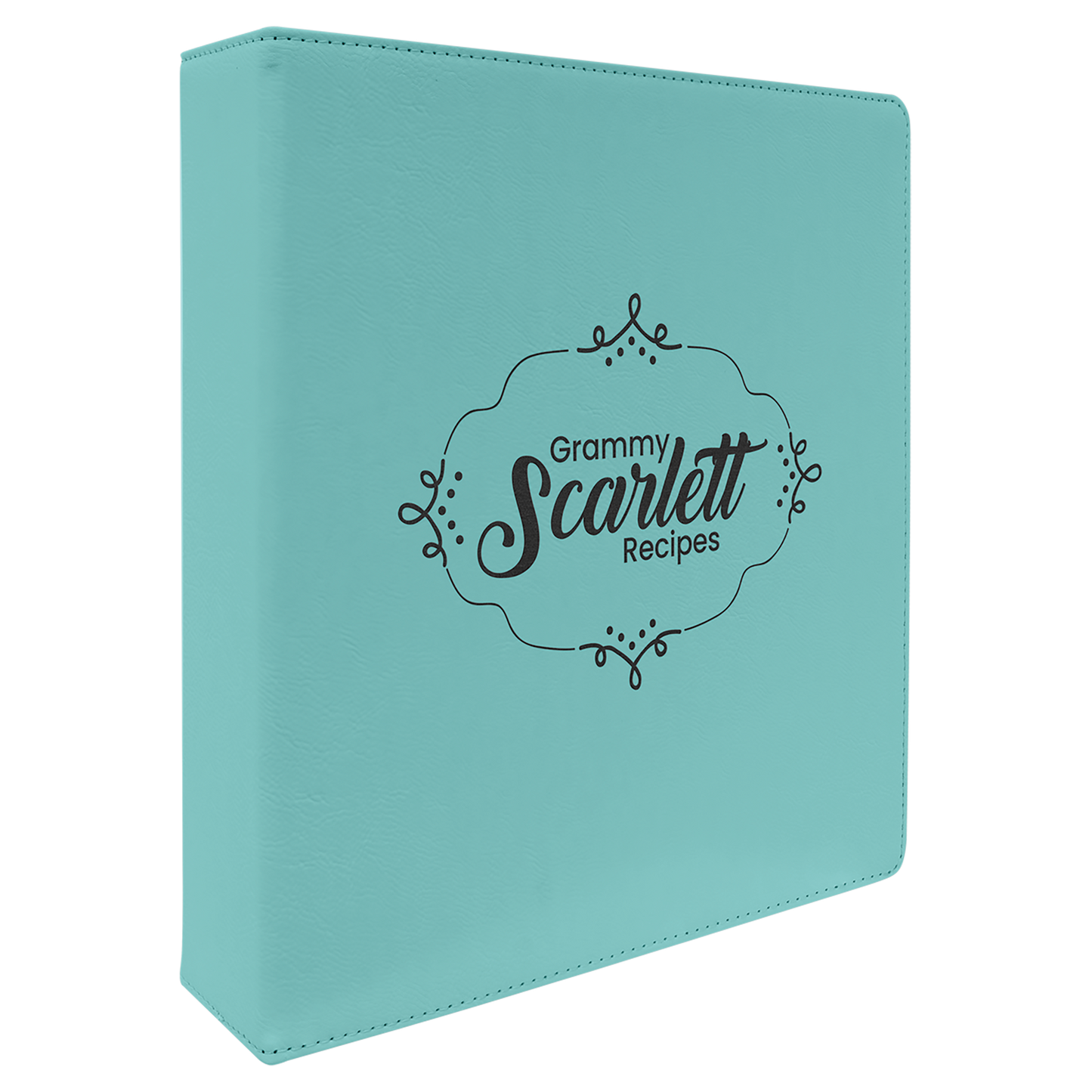 11" x 11.5" Teal Leatherette Binder – item GFT1345 image 2