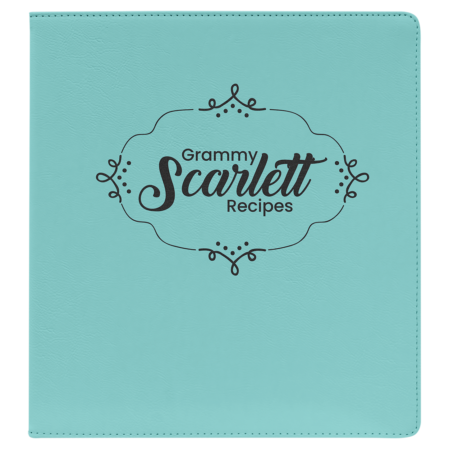 11" x 11.5" Teal Leatherette Binder – item GFT1345