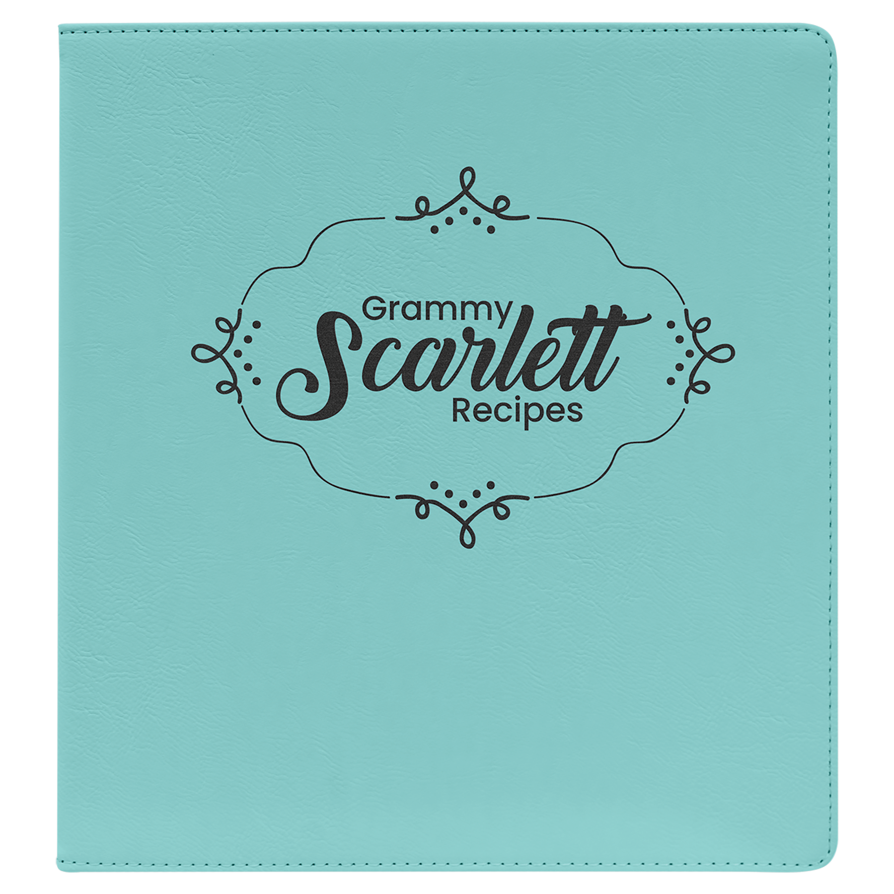 11" x 11.5" Teal Leatherette Binder – item GFT1345