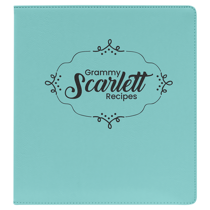 11" x 11.5" Teal Leatherette Binder – item GFT1345