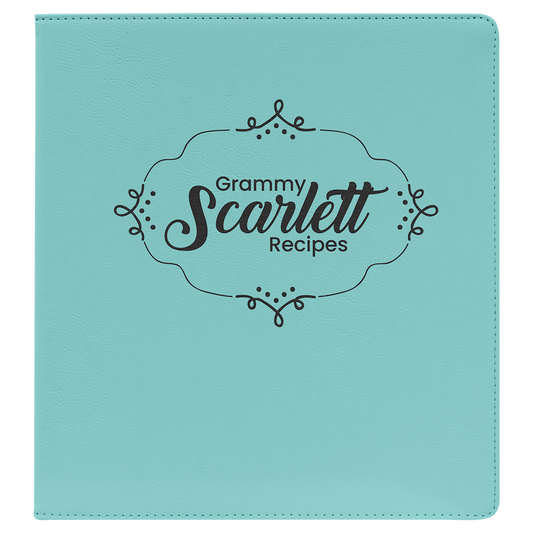 11" x 11.5" Teal Leatherette Binder – item GFT1345