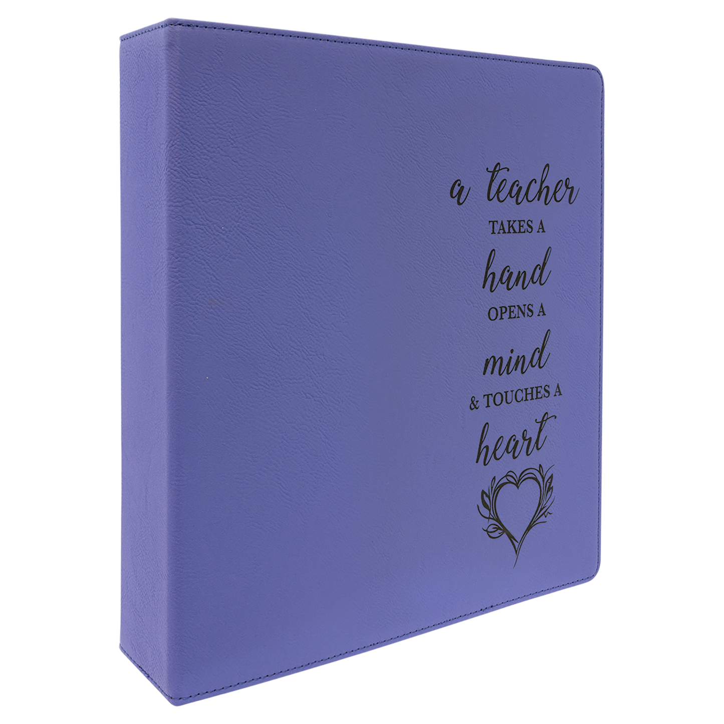 11" x 11.5" Purple/Black Leatherette Binder – item GFT1348 image 2