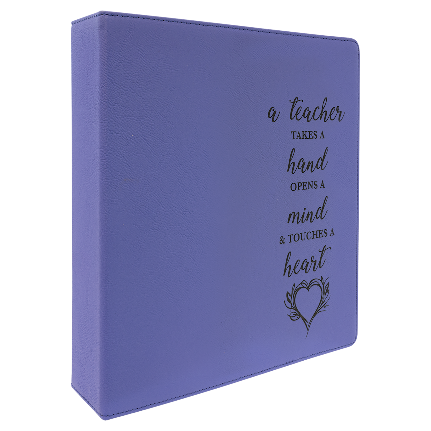 11" x 11.5" Purple/Black Leatherette Binder – item GFT1348 image 2