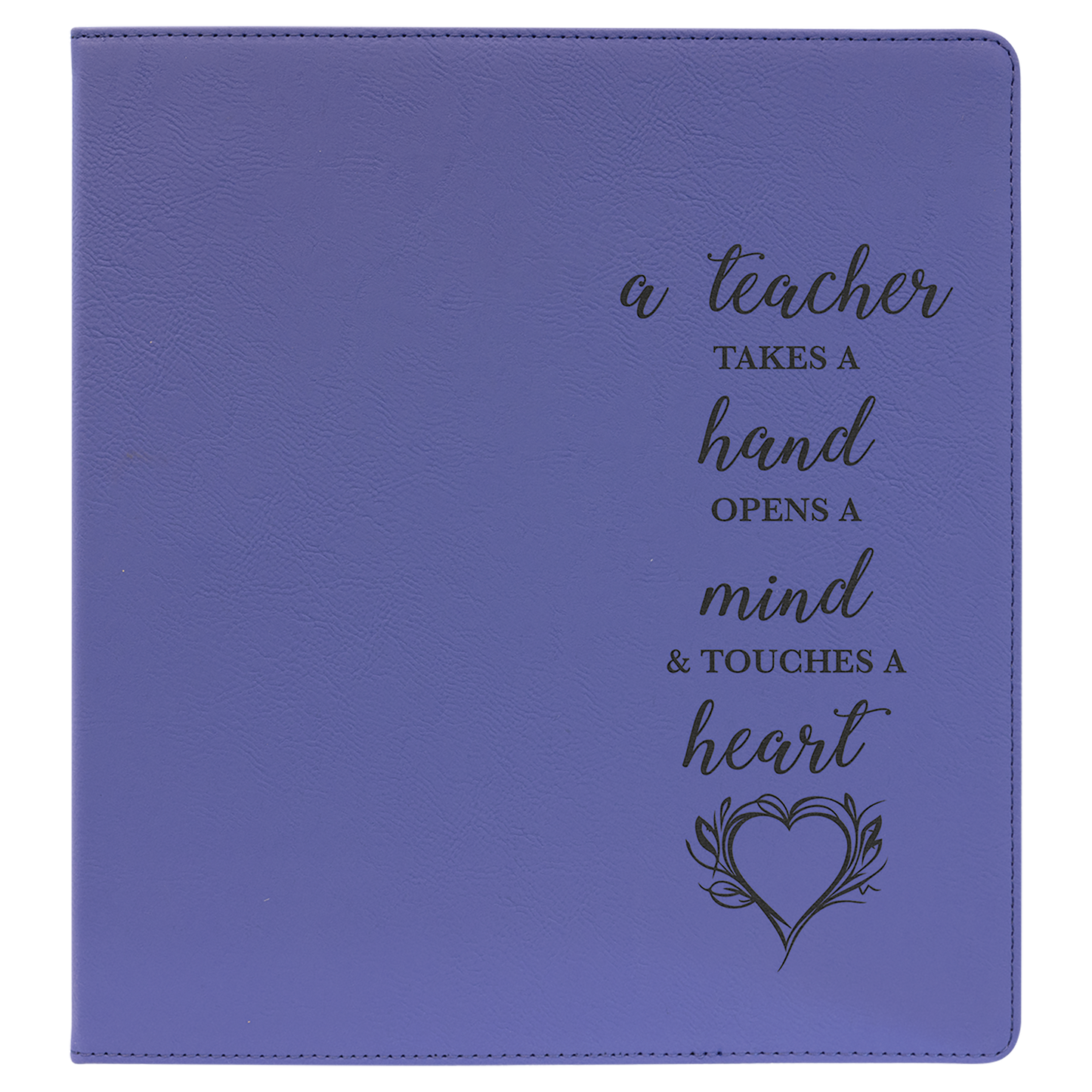 11" x 11.5" Purple/Black Leatherette Binder – item GFT1348