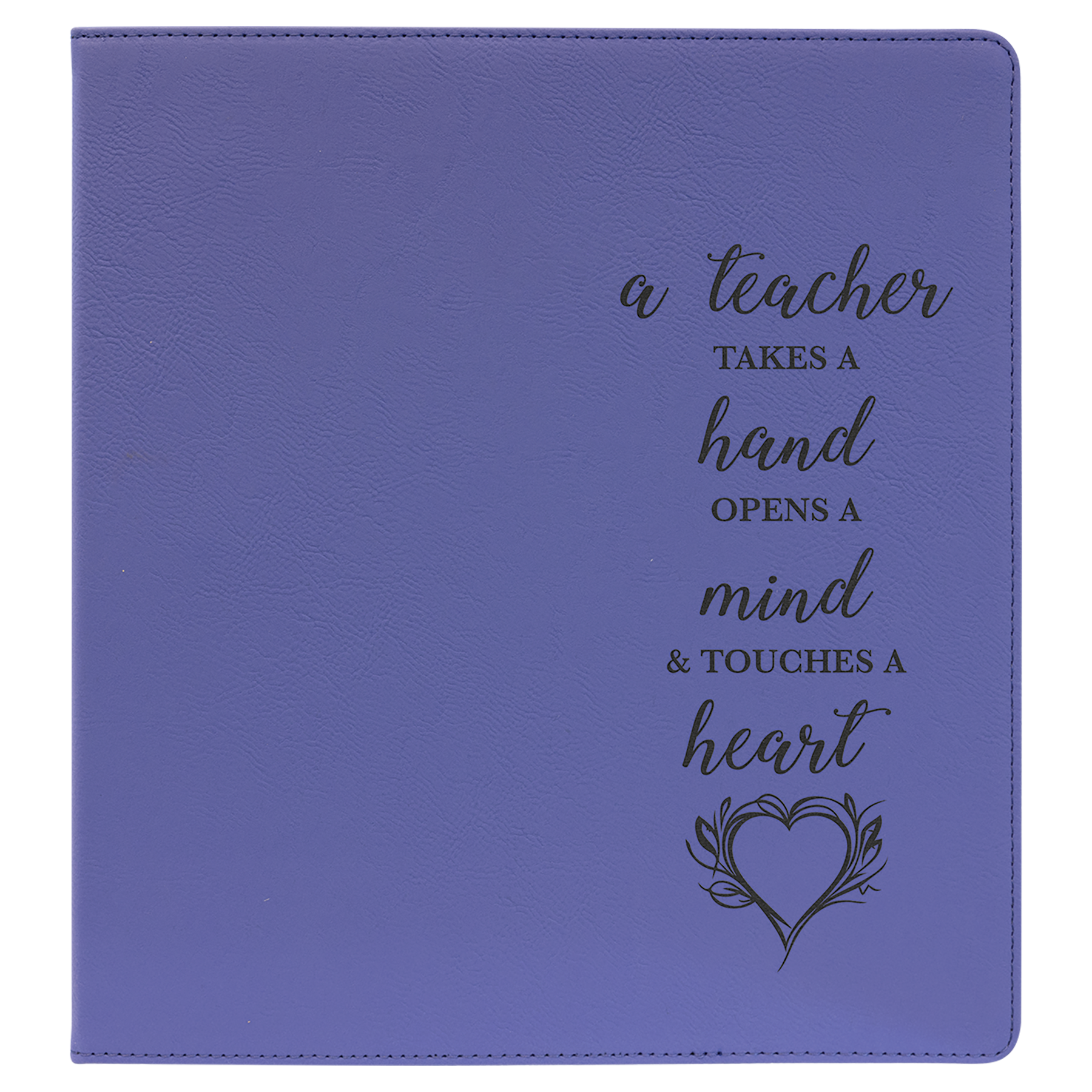 11" x 11.5" Purple/Black Leatherette Binder – item GFT1348