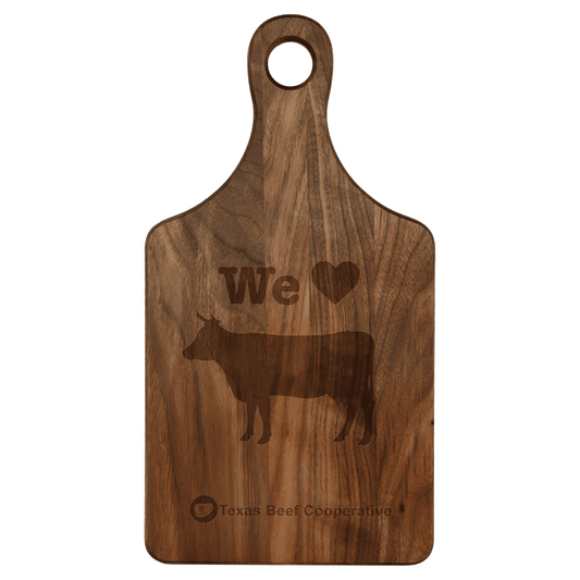 13.5" x 7" Walnut Paddle Shape Cutting Board – item GFT167
