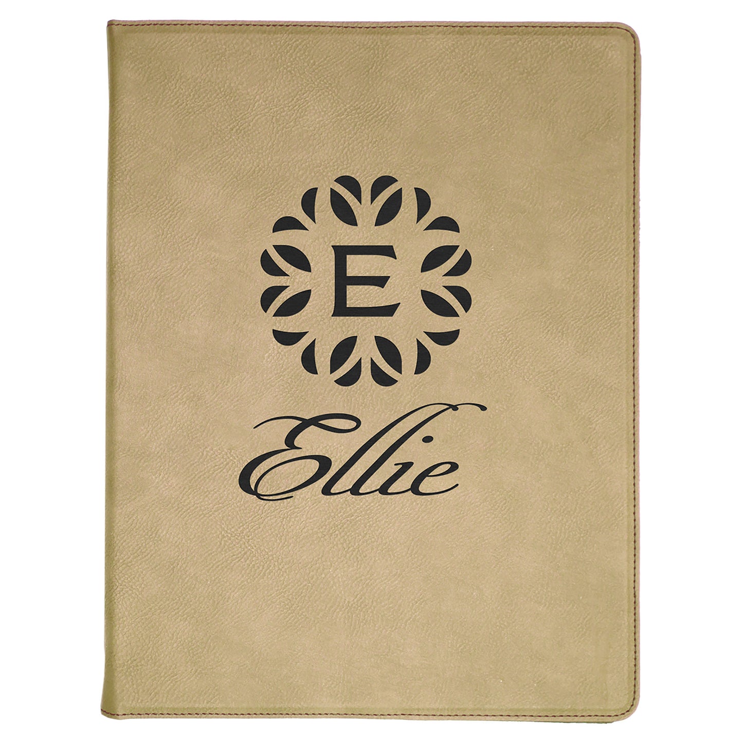 9.5" x 12" Light Brown Leatherette Portfolio – item GFT185 image 2