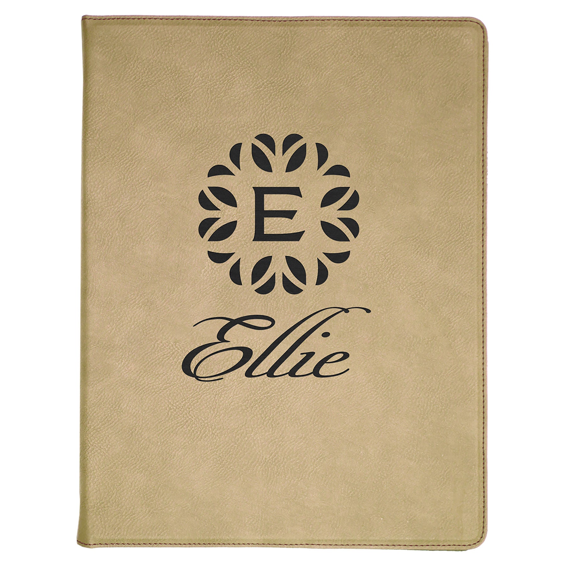 9.5" x 12" Light Brown Leatherette Portfolio – item GFT185 image 2