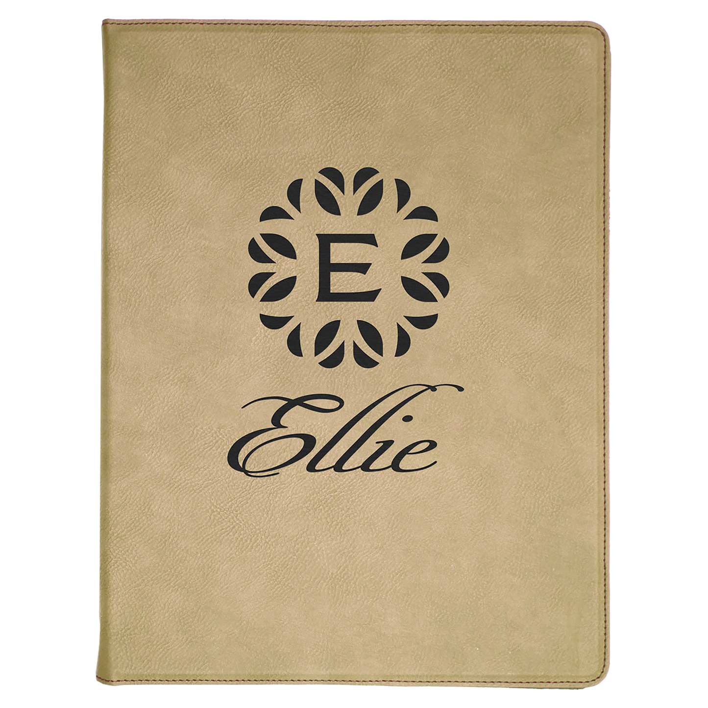 9.5" x 12" Light Brown Leatherette Portfolio – item GFT185
