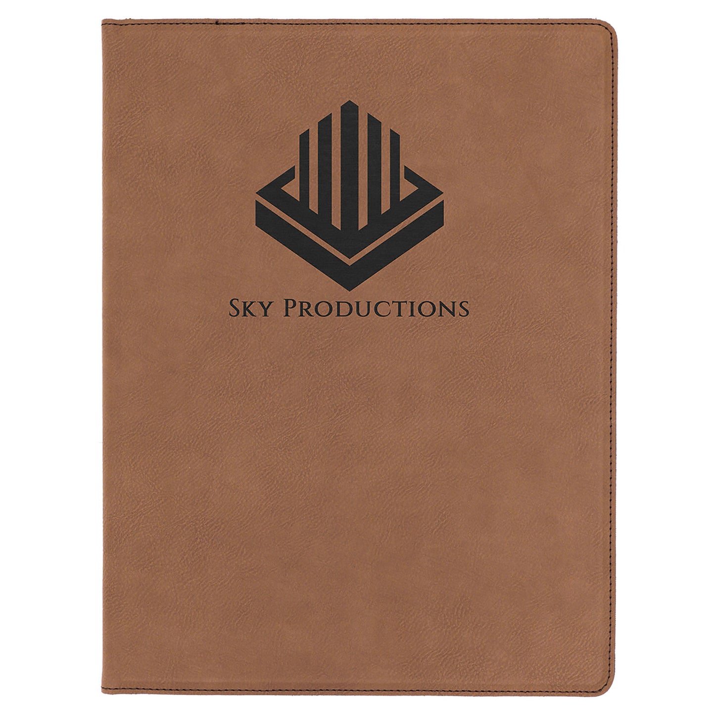Dark Brown Laserable Leatherette Portfolio with Lined Pad – item GFT186