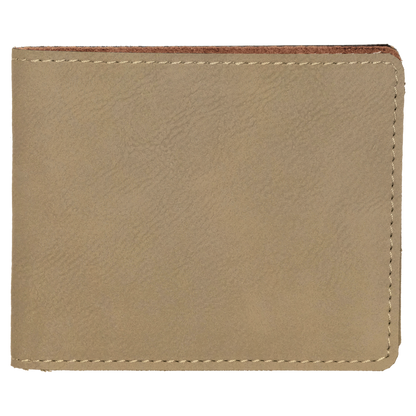4.5" x 3.5" Light Brown Leatherette Wallet – item GFT189 image 4