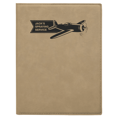 7" x 9" Light Brown Leatherette Small Portfolio – item GFT212 image 5