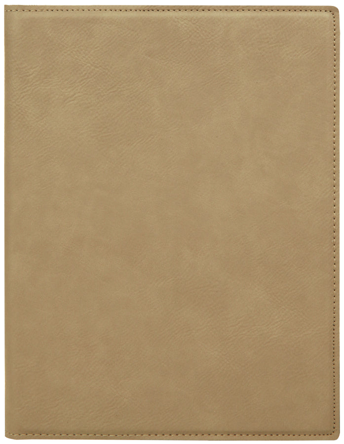 7" x 9" Light Brown Leatherette Small Portfolio – item GFT212 image 2